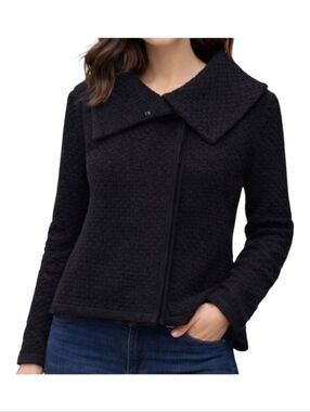 Banana Republic~Italian Yarn~Wool Cashmere Blend~Black Cardigan Sweater~Size Med
